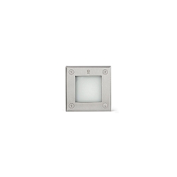 Projecteur encastré LED 18 SQ HIGH POWER rigide, carré IP67, acier inoxydable, satiné 
