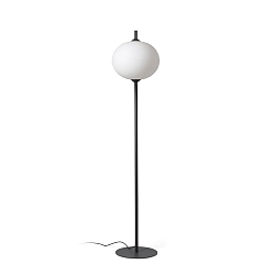Lampadaire d'extérieur SAIGON OUT E27 IP44, gris foncé, blanc mat 