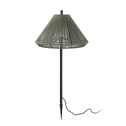 Lampe à piquet de terre SAIGON OUT E27 IP44, gris foncé, olive verte 