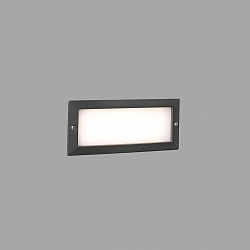 Luminaire d'encastrement mural  STRIPE-2 angulaire, avec diffuseur IP54