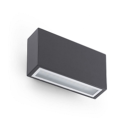 Luminaire mural d'extérieur TANE à 2 flammes LED IP44, gris foncé 