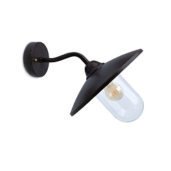 Luminaire mural WALLY E27 IP44, brun rouille 