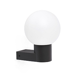 Luminaire mural MOON E27 IP44, gris foncé 