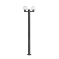 Lampadaire d'extérieur MUFFIN à 2 flammes E27 IP44, gris foncé 