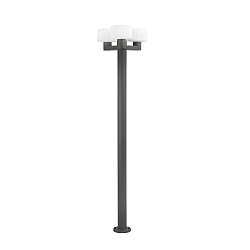 Lampadaire d'extérieur MUFFIN 3 flammes E27 IP44, gris foncé 