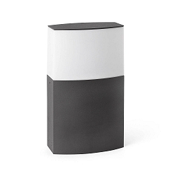 Borne d'éclairage DATNA 300 E27 IP44, gris foncé 