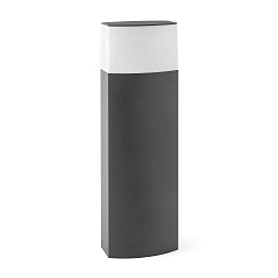 Borne d'éclairage DATNA 600 E27 IP44, gris foncé 