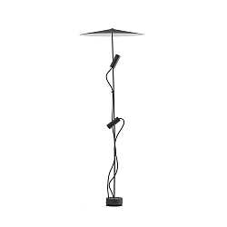 Luminaire sur pied CLAP 1266 à 2 flammes LED IP65, noir 
