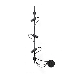 Luminaire mural d’extérieur CLAP 3 flammes LED IP65, noir 