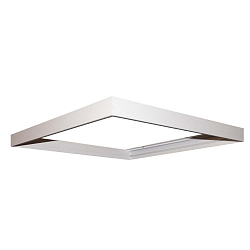 Mounting frame for Insert grid luminaire, panel, pluggable, without visible screws, aluminum, white