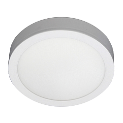 Luminaire de surface plat, rond, adapté aux postes de travail avec écran IP54, couvert de poudre, blanche gradable