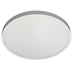 Luminaire de surface plat, rond, adapté aux postes de travail avec écran IP54, couvert de poudre, blanche gradable