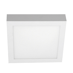 Luminaire de surface angulaire, plat, adapté aux postes de travail avec écran IP54, couvert de poudre, blanche gradable