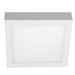 Luminaire de surface angulaire, plat, adapté aux postes de travail avec écran IP54, couvert de poudre, blanche gradable