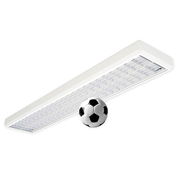 Luminaire � grille contr�lable par DALI, � l'�preuve des balles IP40, blanche gradable