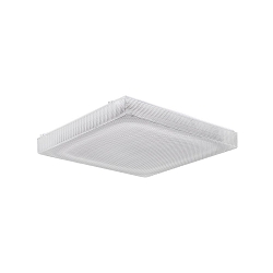 Luminaire pour locaux humides AWL417050P.7083 carré, commutable, prismatique IP50, blanche 