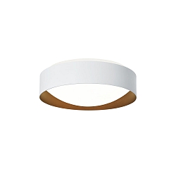 Applique et plafonnier PREMIUM ARCHITEKTUR Ø 30,8cm rond IP40, blanche, brun cuivré gradable