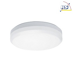 LED Wall and Ceiling luminaire, cylindrical, 15-21W, 3000K, 2300lm, IP65, white