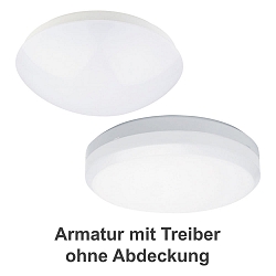Applique et plafonnier 7465 Ø 36cm IP65, blanche gradable