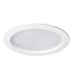 LED Recessed Downlight, 12W, 3000K, 1100lm, round, IP54, DALI dimmable, white