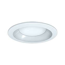 LED Recessed Downlight, round, 19W, 4000K, 2100lm, IP44, opal, white