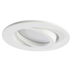 LED Recessed Downlight, GU10, 7W, 3000K, 600lm, IP20, swivelling, white
