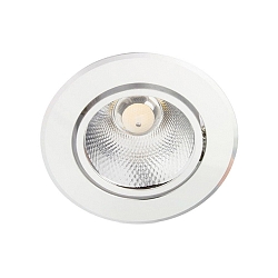 LED Recessed Downlight, 12W, 3000K, 1000lm, IP20, swivelling, silver