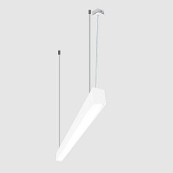 Barre lumineuse MICROPAL�, UGR<19 / 1127MM / 840 contr�lable par DALI, direct, avec kit de suspension IP40, blanche gradable