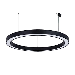 Luminaire � suspension � 133.5CM contr�lable par DALI, CCT Switch, direct, UGR < 19, forme de l'anneau IP40, noir gradable