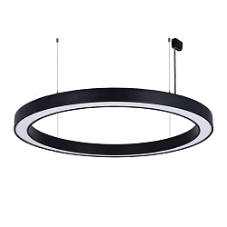 Luminaire � suspension � 150CM CCT Switch, direct, UGR < 19, multipower, forme de l'anneau IP40, noir 