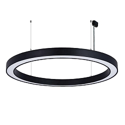 pendant luminaire � 189CM CCT Switch, direct / indirect, UGR < 19, multipower, ring shape IP40, black dimmable