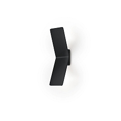 wall luminaire ADA 2 flames, square IP20, black dimmable