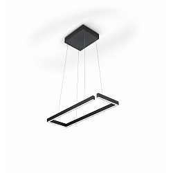 Luminaire à suspension MARISA-60 haut bas, Tunable White, contrôlable avec des gestes IP20, noir