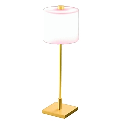 Lampe de table 586 avec interrupteur IP20, mat, laiton, opale, blanche 