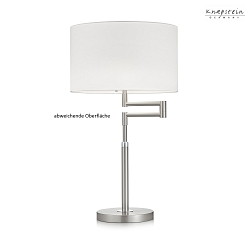 Lampe de table LILO-T cylindrique E27 IP20, mat, laiton, blanche