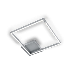 Luminaire de plafond YOKO-Q500 angulaire IP20, nickel mat gradable