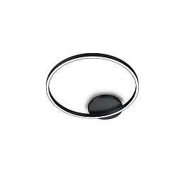 Luminaire de plafond SOLEA rond IP20, noir gradable