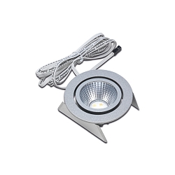 Lumière encastrée DYNAMIC SR 68-LED rond, pivotant, pour VDU, Tunable White, UGR < 19 IP44, chrome, transparent gradable 6