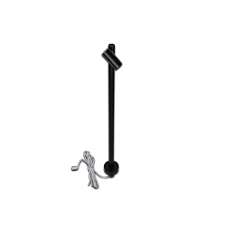 LED Mono Spot for object lighting, seamless height up to 30cm, 24V DC, CRi>90, rotatable, swiveling, 1.5W 3000K 38�, black