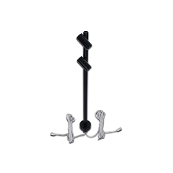 LED Duo Spot for object lighting, seamless height up to 30cm, 24V DC, CRi>90, rotatable, swiveling, 2x 1.5W 4000K 38�, black