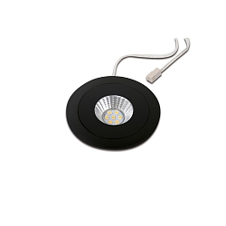 Luminaire de plafond AR 68-LED plat, rond, rigide, avec crochet IP20, noir gradable