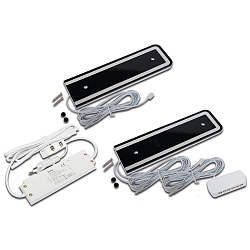 Eclairage sous meuble IP20, aluminium, mat