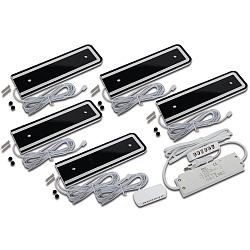 Eclairage sous meuble IP20, aluminium, mat