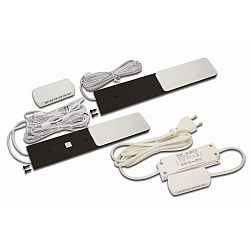 Eclairage sous meuble S-PAD F conducteur inclus, lot de 2, avec variateur tactile IP20