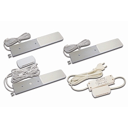 Eclairage sous meuble S-PAD F conducteur inclus, lot de 3, avec variateur tactile IP20
