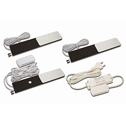 Eclairage sous meuble S-PAD F conducteur inclus, lot de 3, avec variateur tactile IP20