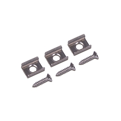 Clip de fixation lot de 3, argent