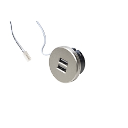 Prise de courant 24V 2 voies, avec adaptateur, acier inoxydable