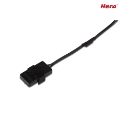 Accessory for 24V power track Flat Track - center position feed, 250cm lead, with 2x LED24-plug, black