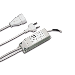 Interrupteur 400W EBS 4 D avec prise de courant, blanc mat